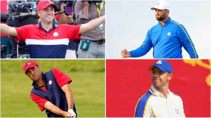 Justin Thomas, Jon Rahm, Rory McIlroy and Scottie Scheffler.